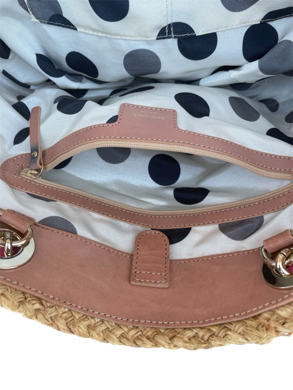 KATE SPADE Point Breeze Cedar Street Straw Tote Bag - Picture 7 of 9